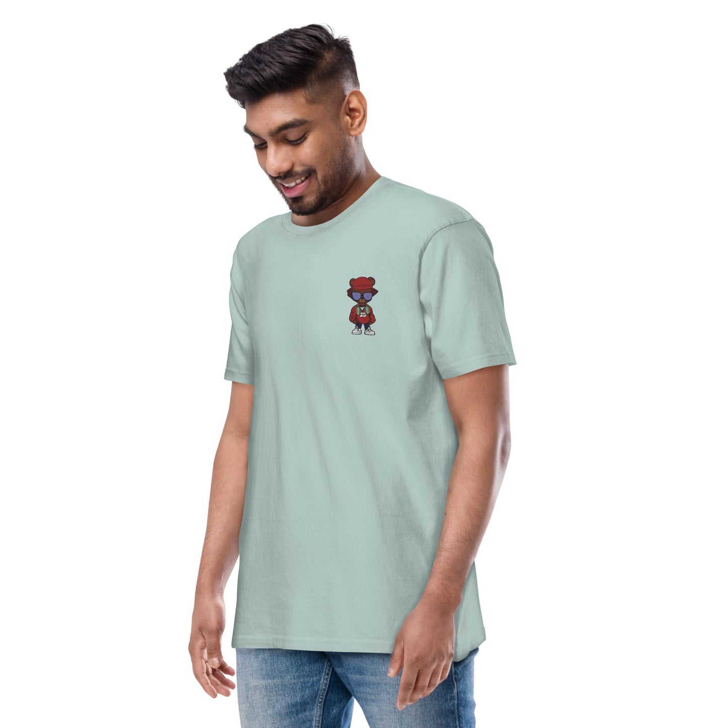 Discipline Bear Premium - Embroidered Bear - premium heavyweight tee